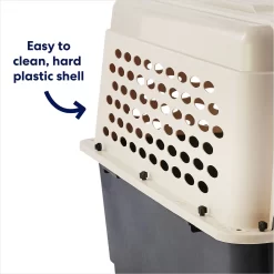 Frisco Plastic Dog & Cat Kennel, Almond & Black -Frisco Shop 120138 PT3. AC SS1800 V1667228948