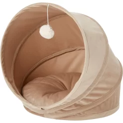 Frisco Foldable Canopy Cat Bed, Sandy Beige -Frisco Shop 140164 PT2. AC SS1800 V1565384035