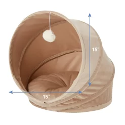 Frisco Foldable Canopy Cat Bed, Sandy Beige -Frisco Shop 140164 PT3. AC SS1800 V1578441128