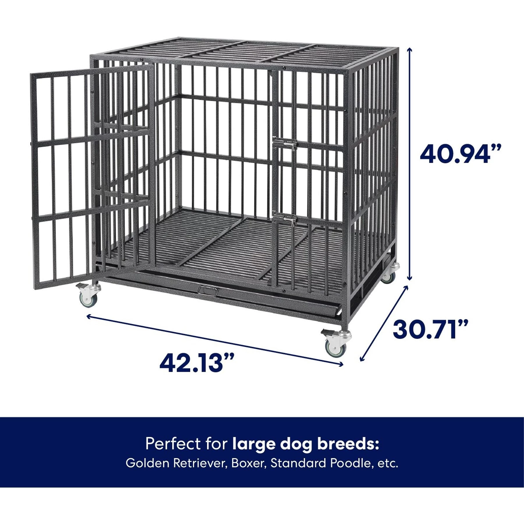 Frisco Ultimate Heavy Duty Steel Metal Single Door Dog Crate 2 Frisco Ultimate Heavy Duty Steel Metal Single Door Dog Crate - Image 2