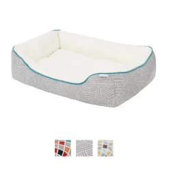 Frisco Sherpa Rectangular Bolster Cat & Dog Bed -Frisco Shop 144851 PT2. AC SS1800 V1566404560