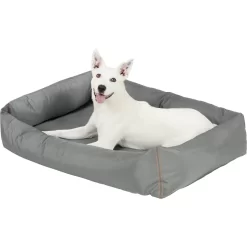 Frisco Rectangular Bolster Dog Bed W/Removable Cover, Dark Gray -Frisco Shop 144865 PT4. AC SS1800 V1578443251