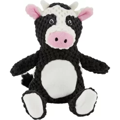 Frisco Cow Textured Plush Squeaky Dog Toy