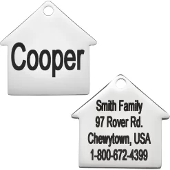 Frisco Stainless Steel Personalized Dog ID Tag, Dog House