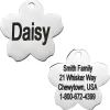 Frisco Stainless Steel Personalized Dog & Cat ID Tag, Flower