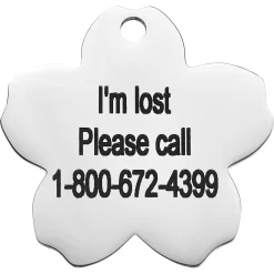 Frisco Stainless Steel Personalized Dog & Cat ID Tag, Flower -Frisco Shop 153002 PT4. AC SS1800 V1548964707