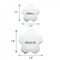 Frisco Stainless Steel Personalized Dog & Cat ID Tag, Flower -Frisco Shop 153002 PT6. AC SS1800 V1540562264