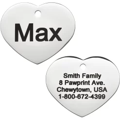 Frisco Personalized Dog & Cat ID Tag, Heart