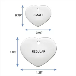 Frisco Personalized Dog & Cat ID Tag, Heart -Frisco Shop 153006 PT6. AC SS1800 V1541090218