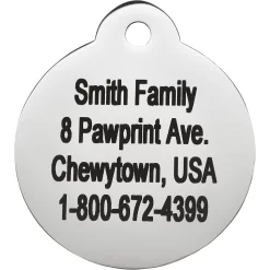 Frisco Personalized Dog & Cat Tag, Round -Frisco Shop 153015 PT3. AC SS1800 V1548964844