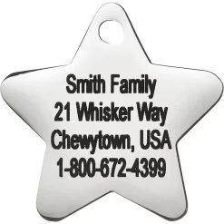 Frisco Stainless Steel Personalized Dog & Cat ID Tag, Star -Frisco Shop 153017 PT3. AC SS1800 V1548964858