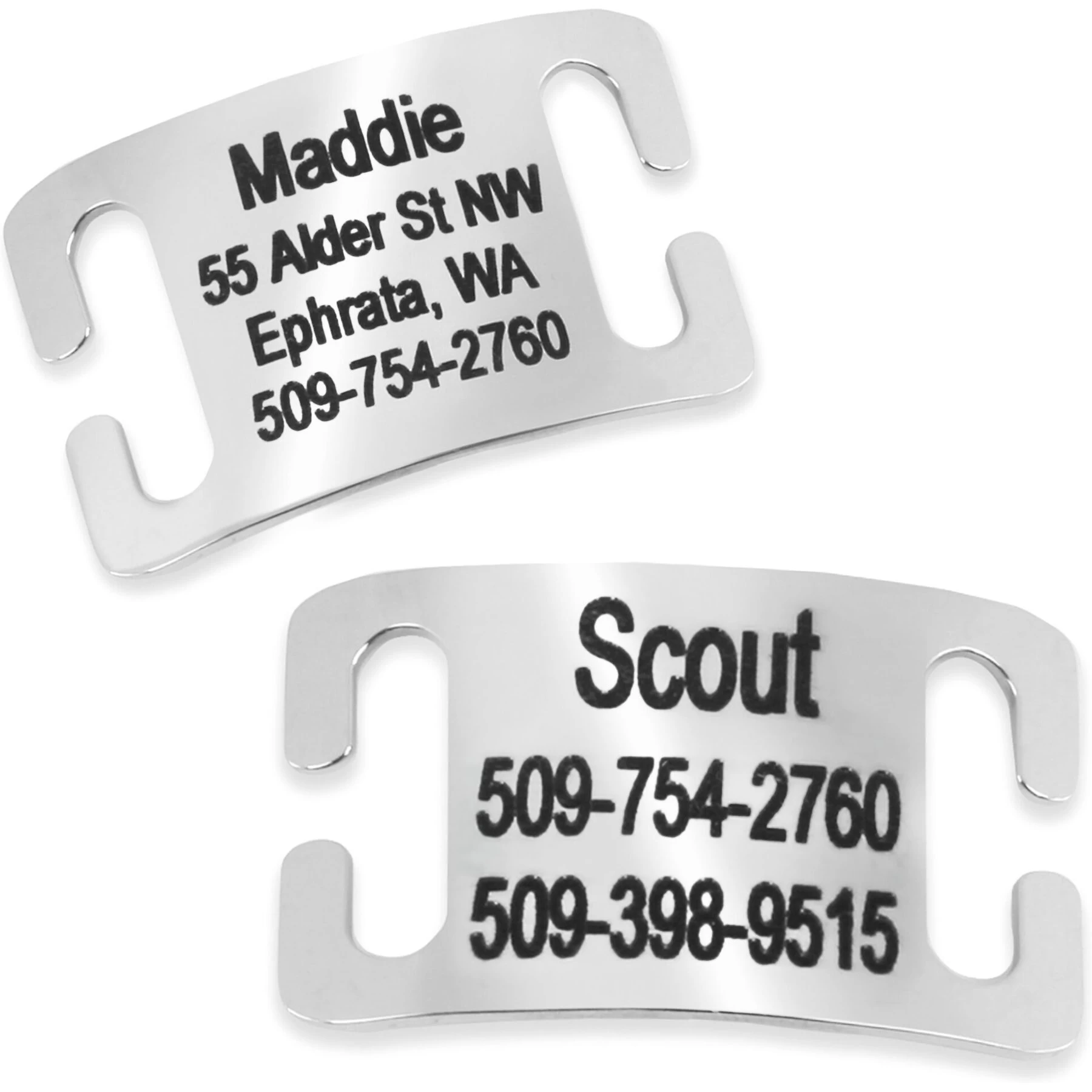 Frisco Stainless Steel Slide-On Personalized Dog & Cat Tag, Open Design 1 Frisco Stainless Steel Slide-On Personalized Dog & Cat Tag, Open Design