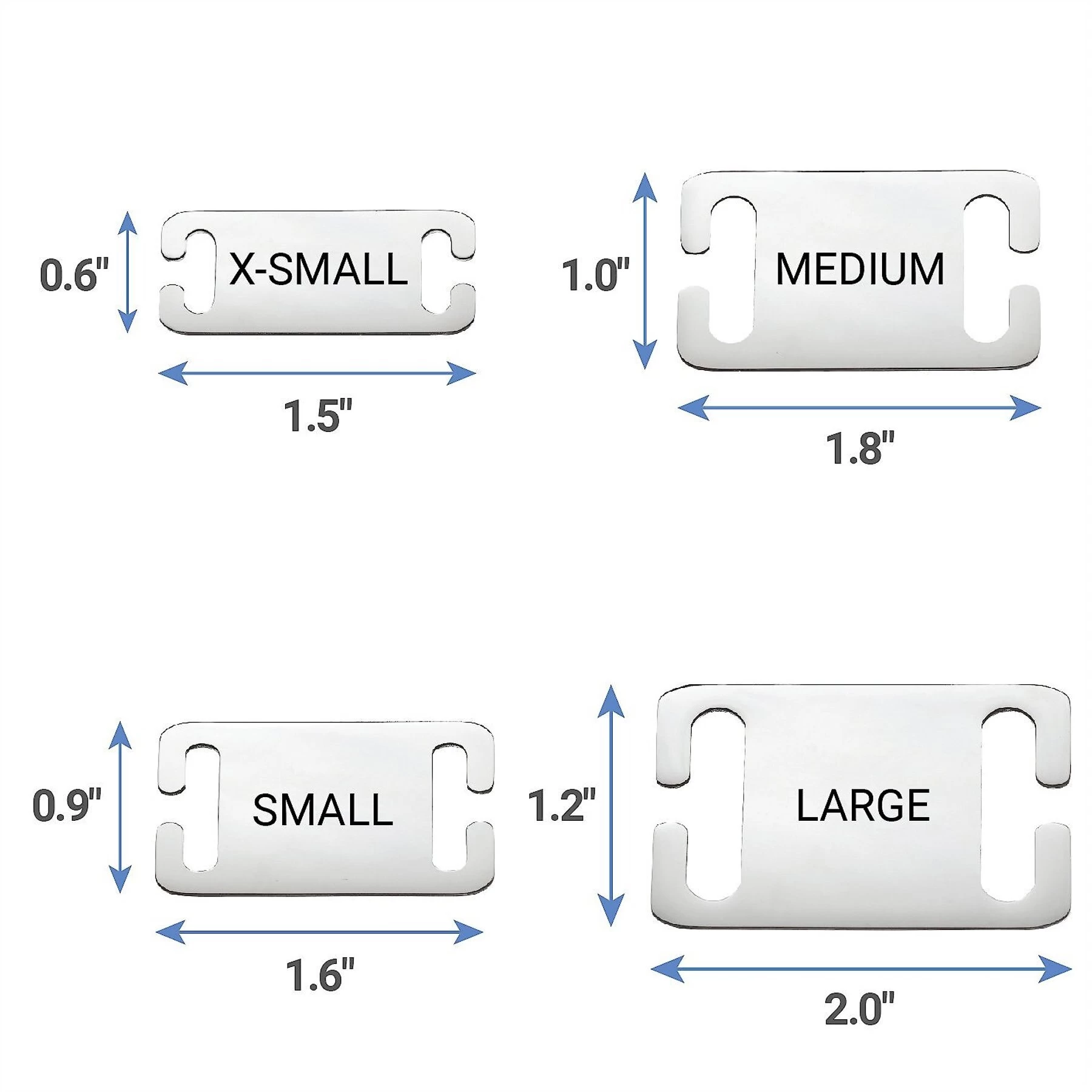 Frisco Stainless Steel Slide-On Personalized Dog & Cat Tag, Open Design 5 Frisco Stainless Steel Slide-On Personalized Dog & Cat Tag, Open Design - Image 5