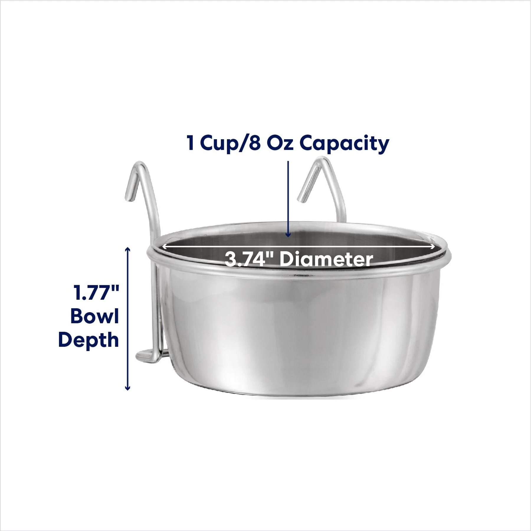 Frisco Stainless Steel Kennel Bowl Dog & Cat Bowl 2 Frisco Stainless Steel Kennel Bowl Dog & Cat Bowl - Image 2