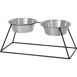 Frisco Pyramid Elevated Stainless Steel Double Diner Dog & Cat Bowl -Frisco Shop 159884 PT2. AC SS1800 V1583424781