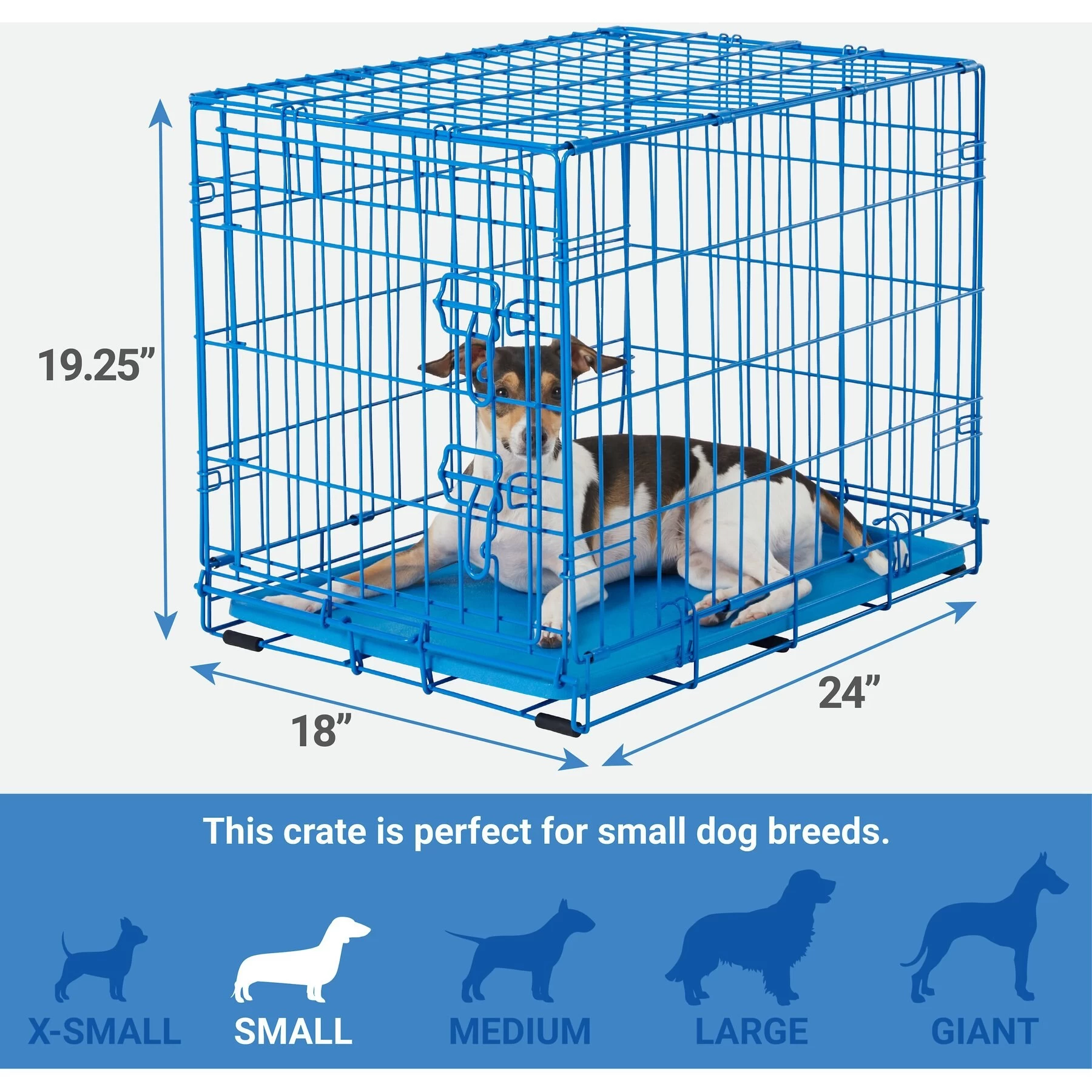 Frisco Fold & Carry Single Door Collapsible Wire Dog Crate 2 Frisco Fold & Carry Single Door Collapsible Wire Dog Crate - Image 2