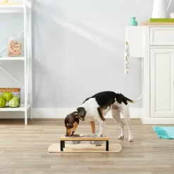 Frisco Wood Elevated Stainless Steel Double Diner Dog & Cat Bowl -Frisco Shop 161144 PT3. AC SS1800 V1561641426