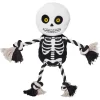 Frisco Halloween Skeleton Plush With Rope Squeaky Dog Toy