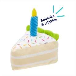 Frisco Birthday Cake Slice Plush Squeaky Dog Toy -Frisco Shop 162906 PT2. AC SS1800 V1695659151