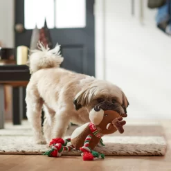Frisco Holiday Reindeer Plush With Rope Squeaky Dog Toy -Frisco Shop 164647 PT3. AC SS1800 V1632775042