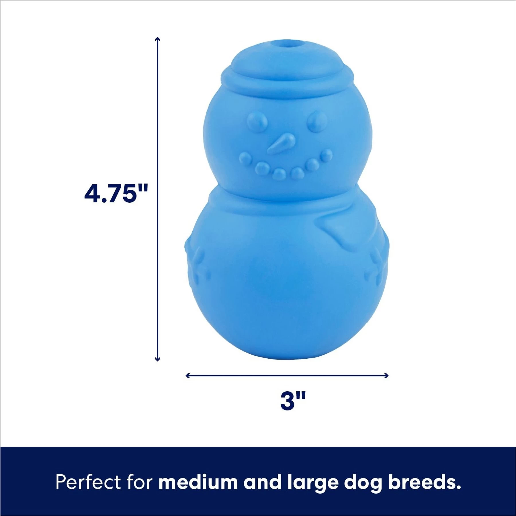 Frisco Snowman Rubber Treat Dispenser Dog Toy 2 Frisco Snowman Rubber Treat Dispenser Dog Toy - Image 2