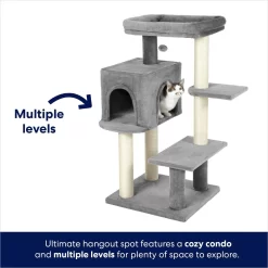 Frisco 48-in Heavy Duty Faux Fur Cat Tree & Condo -Frisco Shop 169399 PT2. AC SS1800 V1667228270