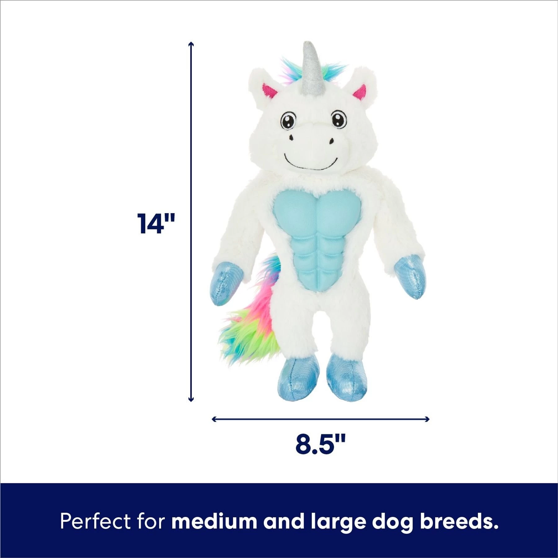 Frisco Unicorn Muscle Plush Squeaky Dog Toy 2 Frisco Unicorn Muscle Plush Squeaky Dog Toy - Image 2