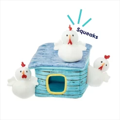 Frisco Chicken Coop Hide & Seek Puzzle Plush Squeaky Dog Toy -Frisco Shop 174755 PT3. AC SS1800 V1691783971