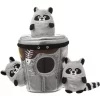 Frisco Trash Can & Raccoons Hide & Seek Puzzle Plush Squeaky Dog Toy