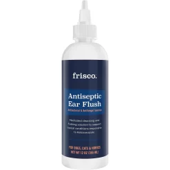 Frisco Anti-Bacterial And Anti-Fungal Ear Flush Cleaner For Cats & Dogs, 12-oz Bottle