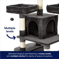 Frisco 68-in Faux Fur Cat Tree & Condo -Frisco Shop 180384 PT2. AC SS1800 V1669908585