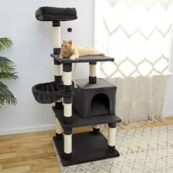 Frisco 59-in Faux Fur Cat Tree & Condo