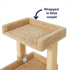 Frisco 32-in Real Carpet Wooden Cat Tree With Toy 7 Frisco 32-in Real Carpet Wooden Cat Tree With Toy -Frisco Shop 208920 PT2. AC SS1800 V1667228691