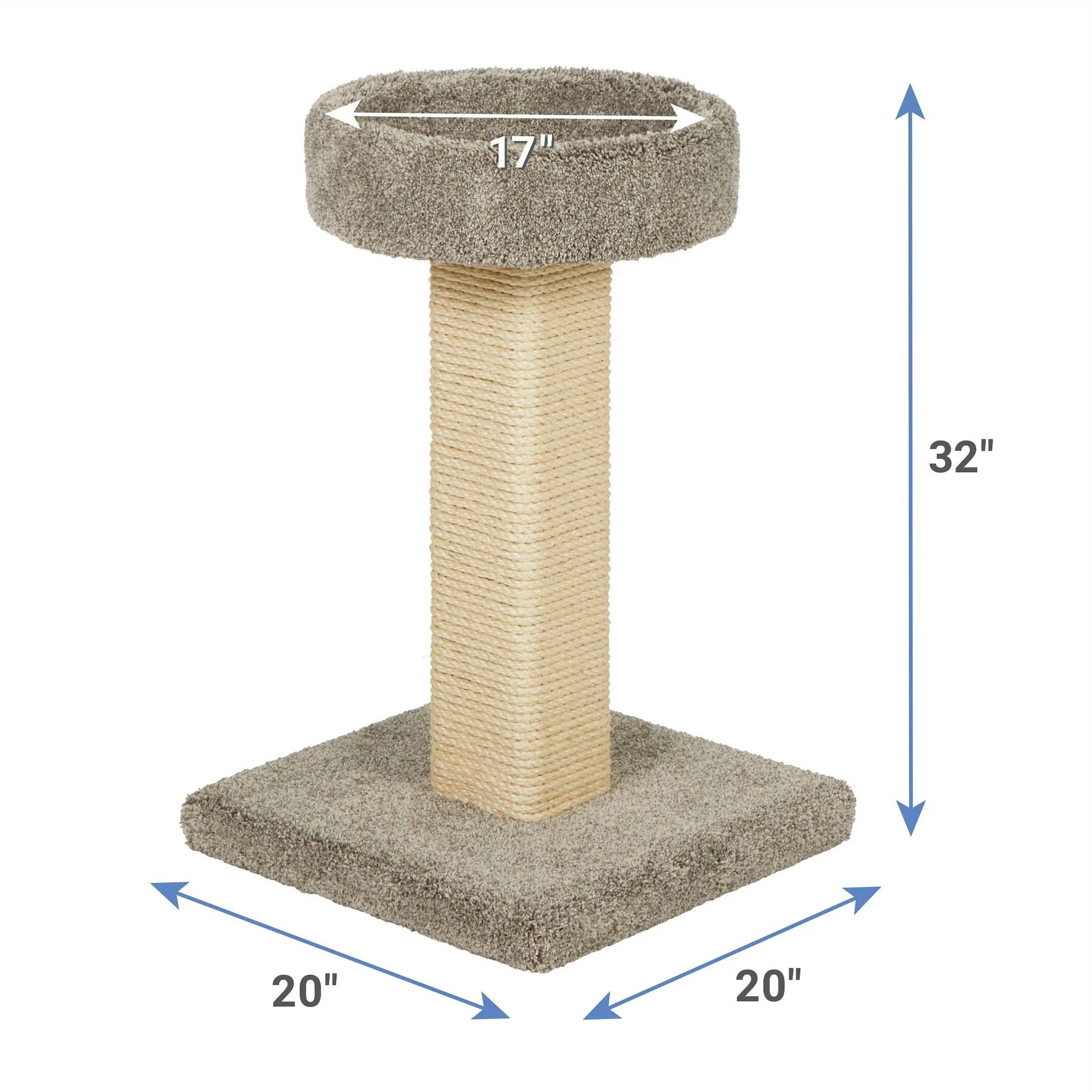 Frisco 32-in Real Carpet Wooden Cat Tree 2 Frisco 32-in Real Carpet Wooden Cat Tree - Image 2