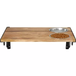 Frisco Wooden Wall Mounted Stainless Steel Cat Feeding Station With Bowl 7 Frisco Wooden Wall Mounted Stainless Steel Cat Feeding Station With Bowl -Frisco Shop 213784 PT2. AC SS1800 V1598450183