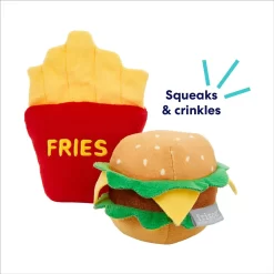 Frisco Burger & Fries Plush Squeaky Dog Toy -Frisco Shop 213822 PT2. AC SS1800 V1695748418