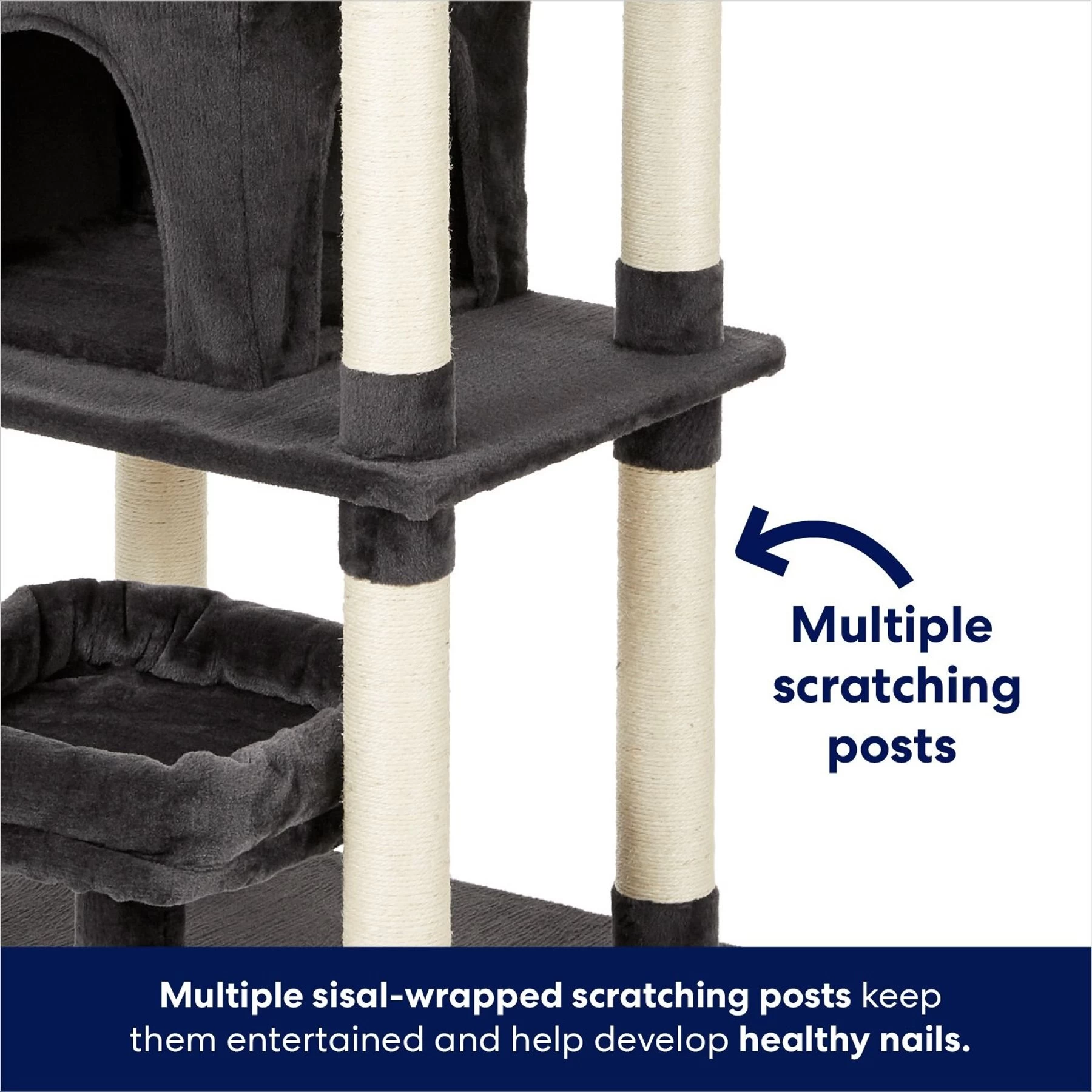 Frisco 66-in Cat Tree With Bed, Condo, Lounge Basket & Top Perch 5 Frisco 66-in Cat Tree With Bed, Condo, Lounge Basket & Top Perch - Image 5