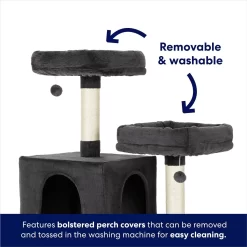 Frisco 64-in Cat Tree With Hammock, Condo, 2 Top Perches With Bed -Frisco Shop 214387 PT3. AC SS1800 V1667227576