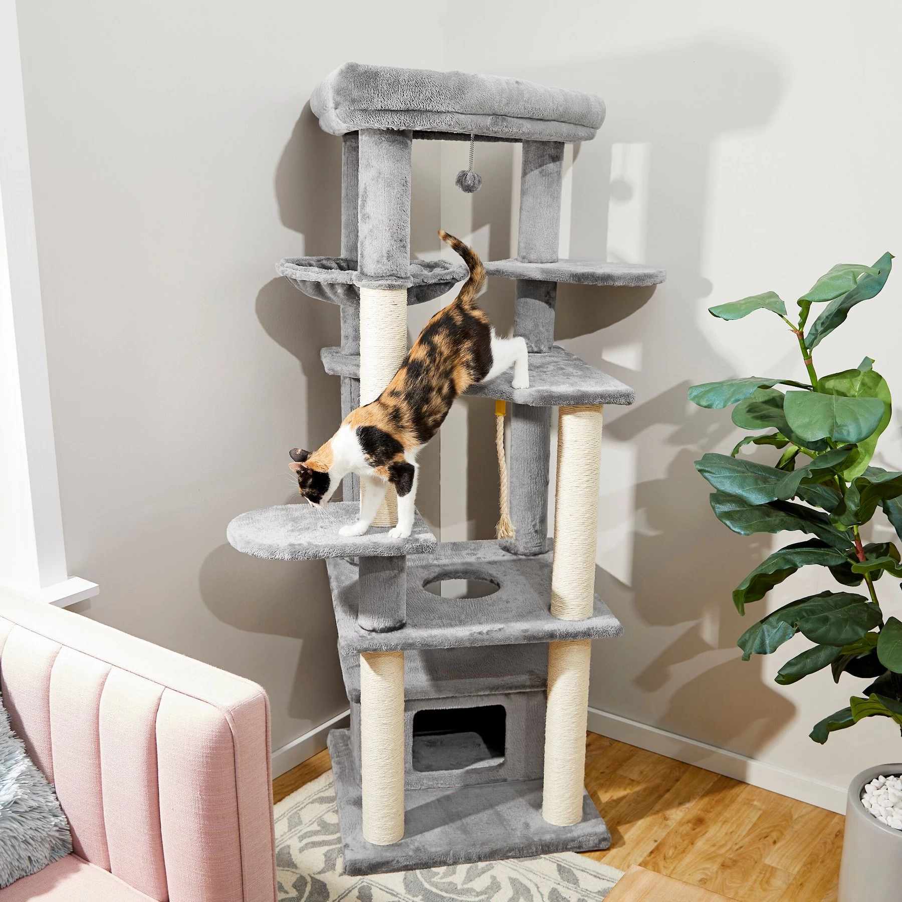 Frisco 65-in XXL Heavy Duty Cat Tree 1 Frisco 65-in XXL Heavy Duty Cat Tree