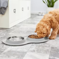 Frisco Double Stainless Steel Pet Bowl With Silicone Mat -Frisco Shop 215986 PT7. AC SS1800 V1605660717