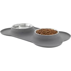 Frisco Silicone Stainless Steel Double Diner Dog & Cat Bowl -Frisco Shop 215990 PT2. AC SS1800 V1591020093