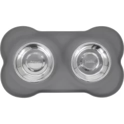 Frisco Silicone Stainless Steel Double Diner Dog & Cat Bowl -Frisco Shop 215990 PT3. AC SS1800 V1591020095