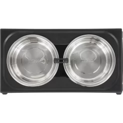 Frisco Stainless Steel Bowls With Adjustable Elevated Holder -Frisco Shop 216015 PT3. AC SS1800 V1591020388