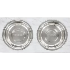 Frisco Marble Print Stainless Steel Double Elevated Dog Bowl -Frisco Shop 216017 PT3. AC SS1800 V1591020397