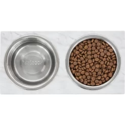 Frisco Marble Print Stainless Steel Double Elevated Dog Bowl -Frisco Shop 216017 PT4. AC SS1800 V1591020400