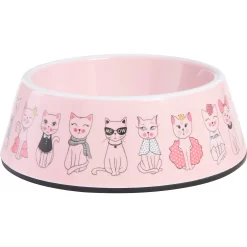 Frisco Pink Cute Cats Melamine Bowl