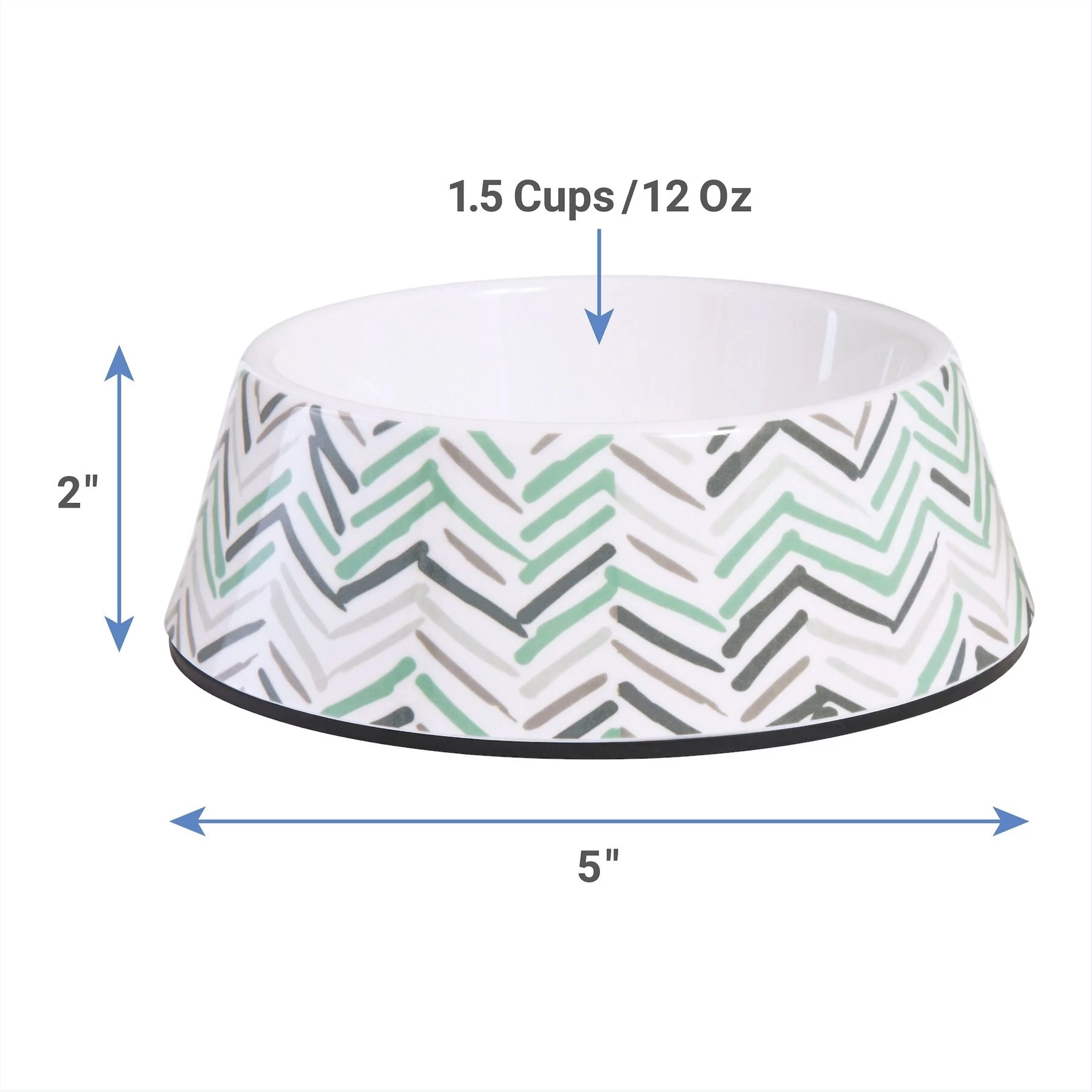 Frisco Chevron Brushed Melamine Bowl 2 Frisco Chevron Brushed Melamine Bowl - Image 2