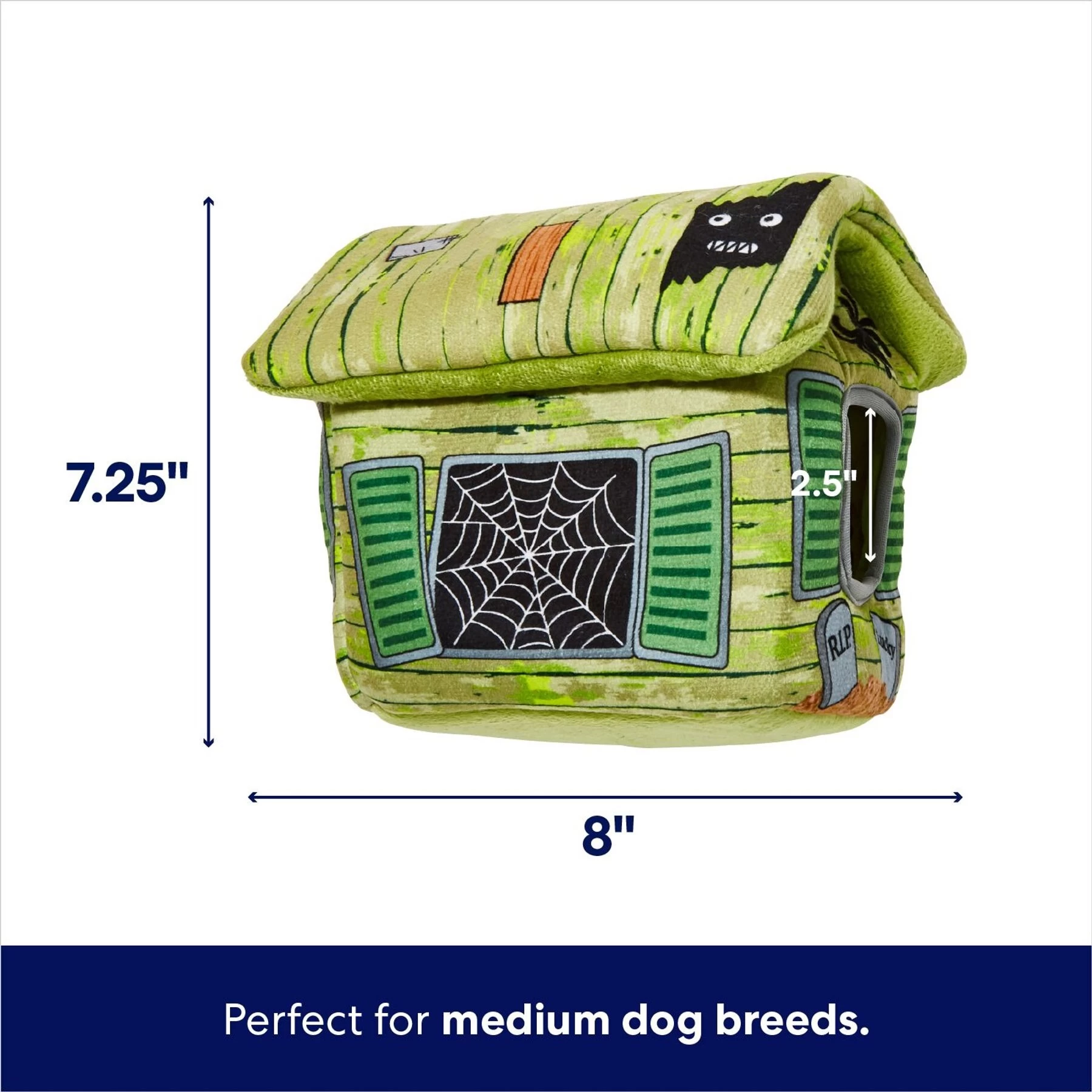 Frisco Halloween Haunted Shack Hide & Seek Puzzle Plush Squeaky Dog Toy 2 Frisco Halloween Haunted Shack Hide & Seek Puzzle Plush Squeaky Dog Toy - Image 2