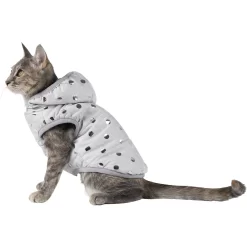 Frisco Mediumweight Silver Polka Dotted Insulated Dog & Cat Coat 9 Frisco Mediumweight Silver Polka Dotted Insulated Dog & Cat Coat -Frisco Shop 224017 PT2. AC SS1800 V1600266087
