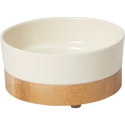 Frisco Melamine Dog & Cat Bowl With Bamboo Base